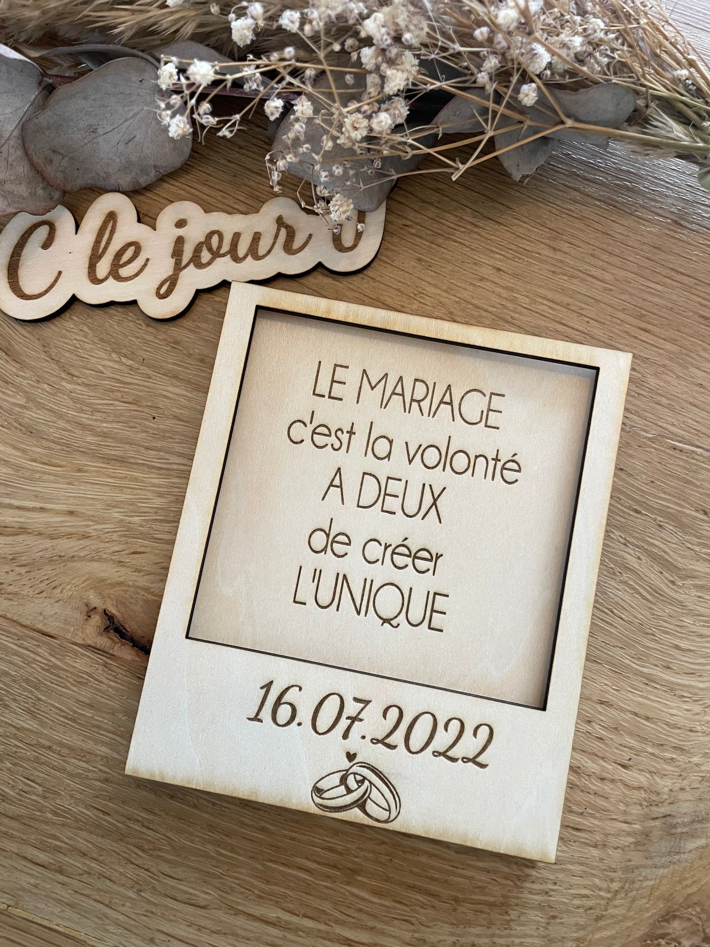 Cadre aimanté « mariage »