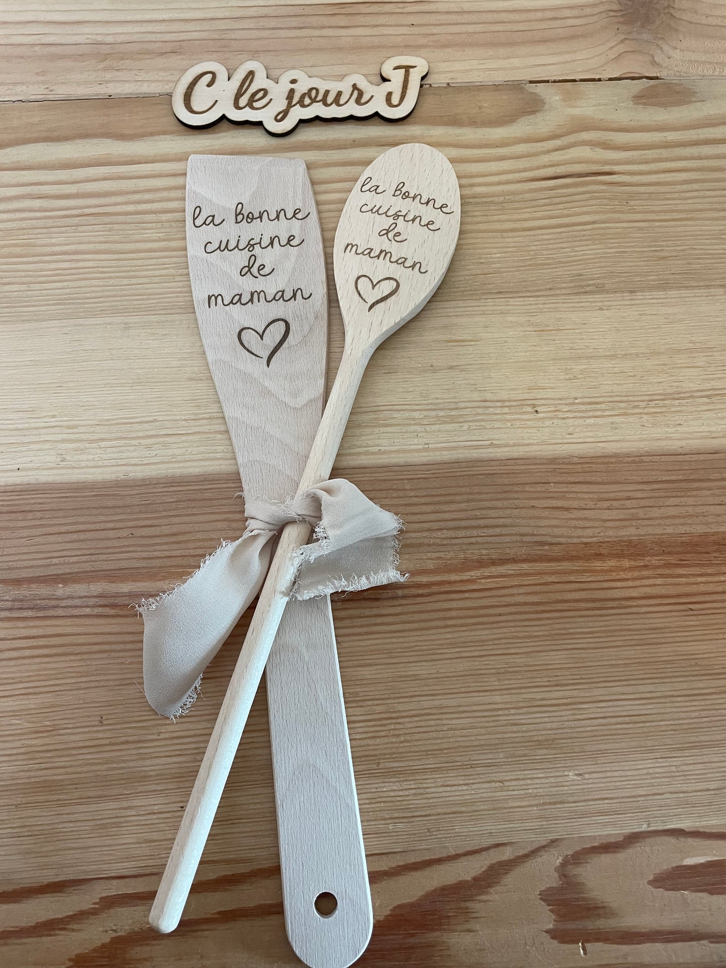 Lot spatule cuillère « la bonne cuisine de maman »