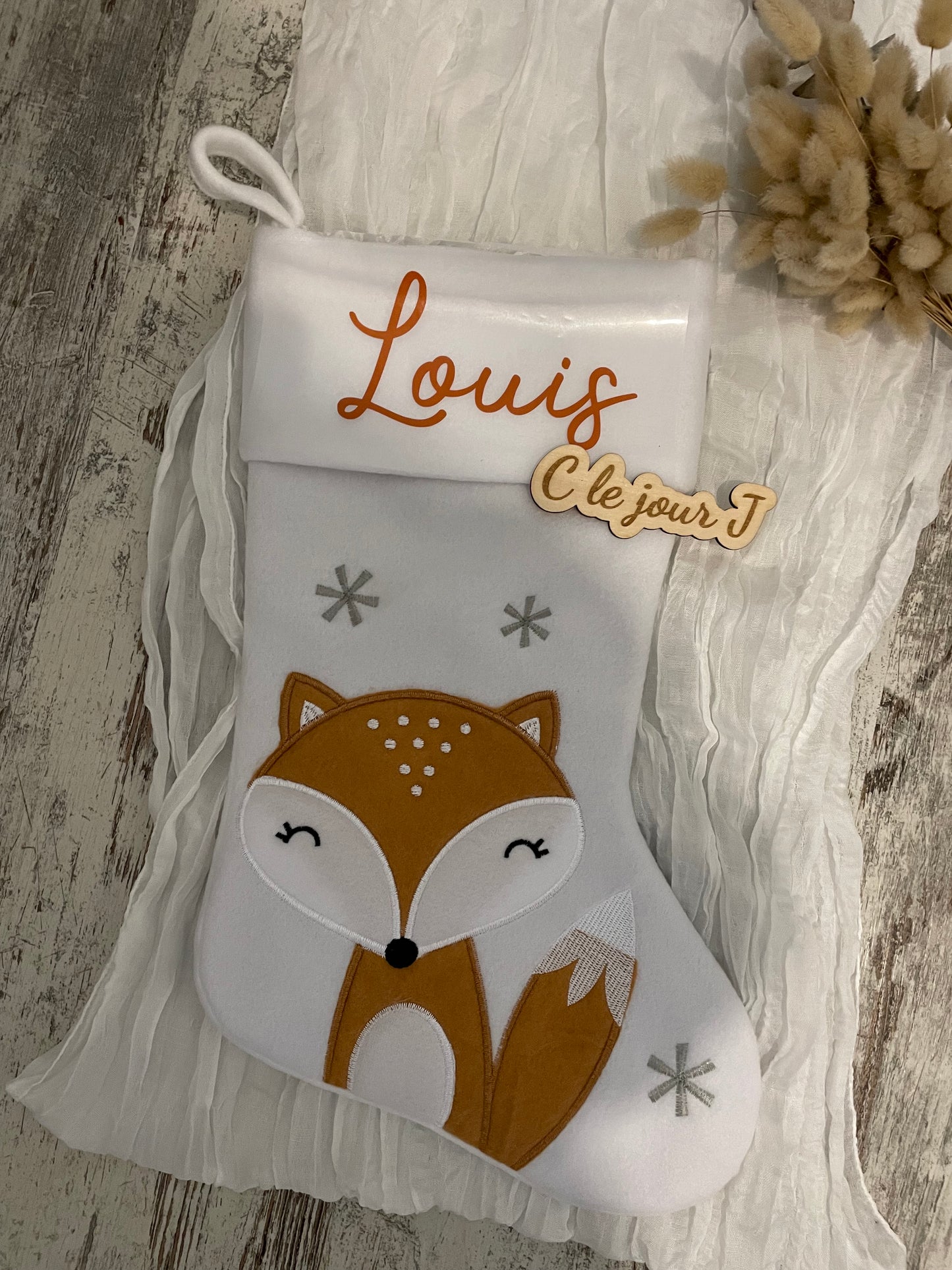 Chaussette Noël renard modèle 1