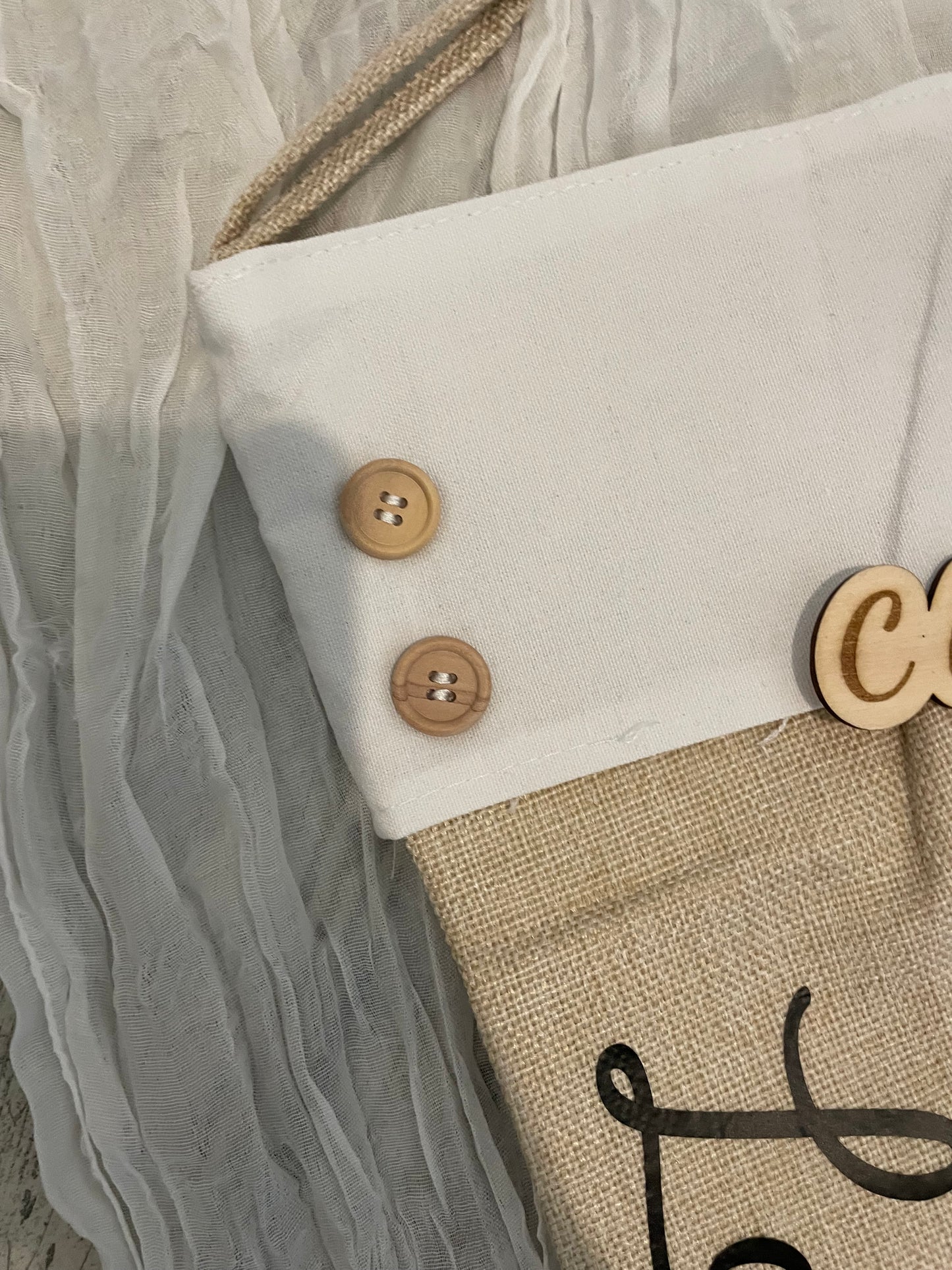 Chaussette de Noël jute