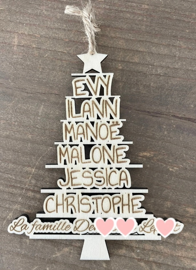 Suspension sapin famille