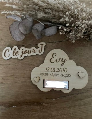 Plaque « bracelet de naissance »