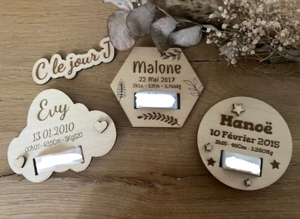 Plaque « bracelet de naissance »