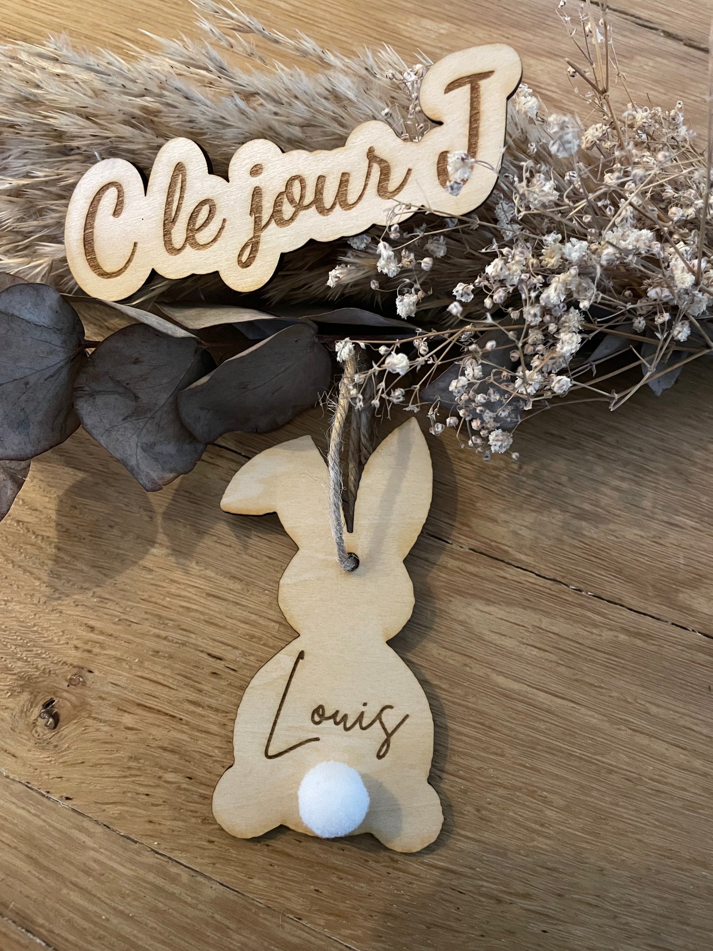 Suspension « lapin pompon »