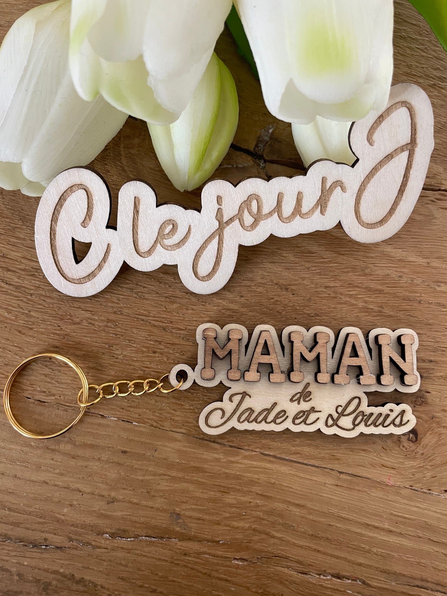 Porte clé « maman de… »