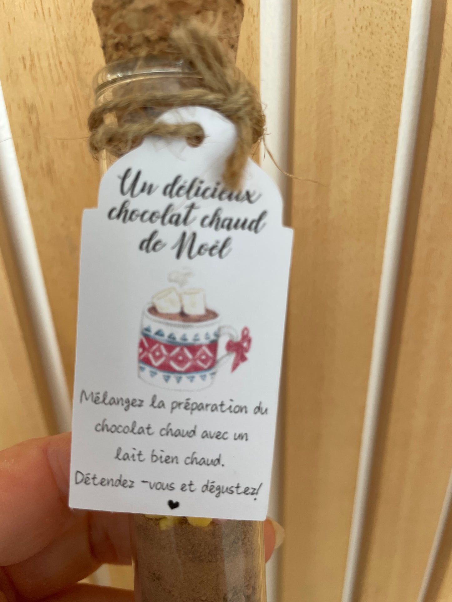 Kit chocolat chaud « modèle sapin doré »