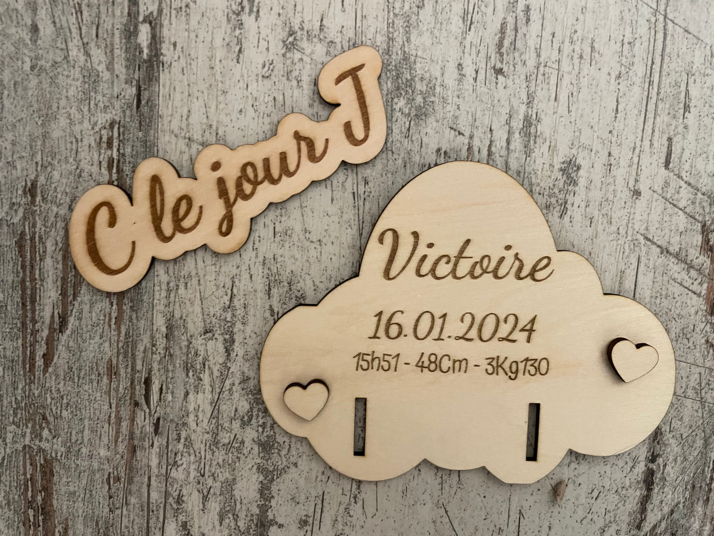 Plaque « bracelet de naissance »