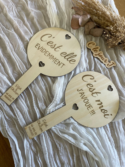 Pancarte « jeu elle et lui »