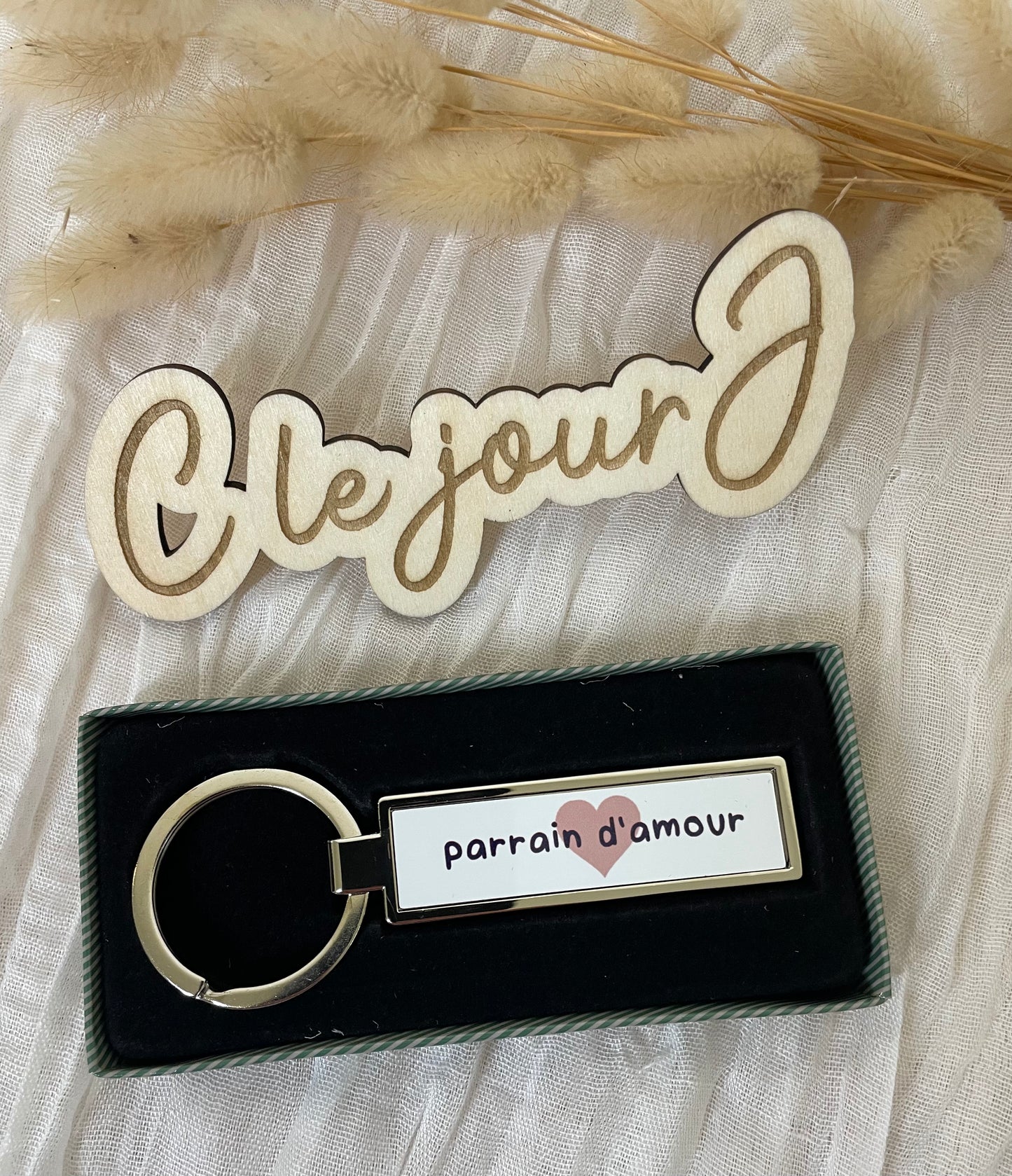Porte clé décapsuleur « parrain d’amour »