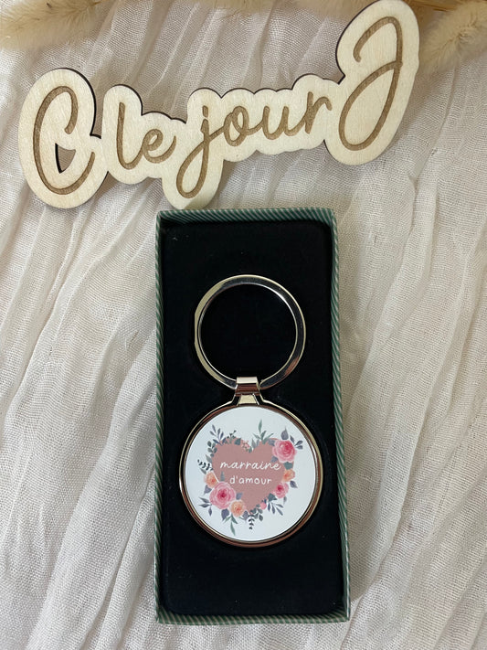 Porte clé « marraine d’amour »