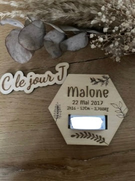 Plaque « bracelet de naissance »