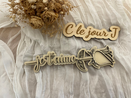 Magnet rose « je t’aime »