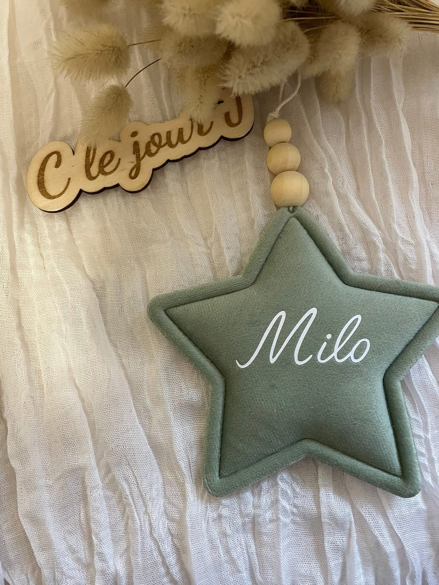 Étoile de Noël en tissus