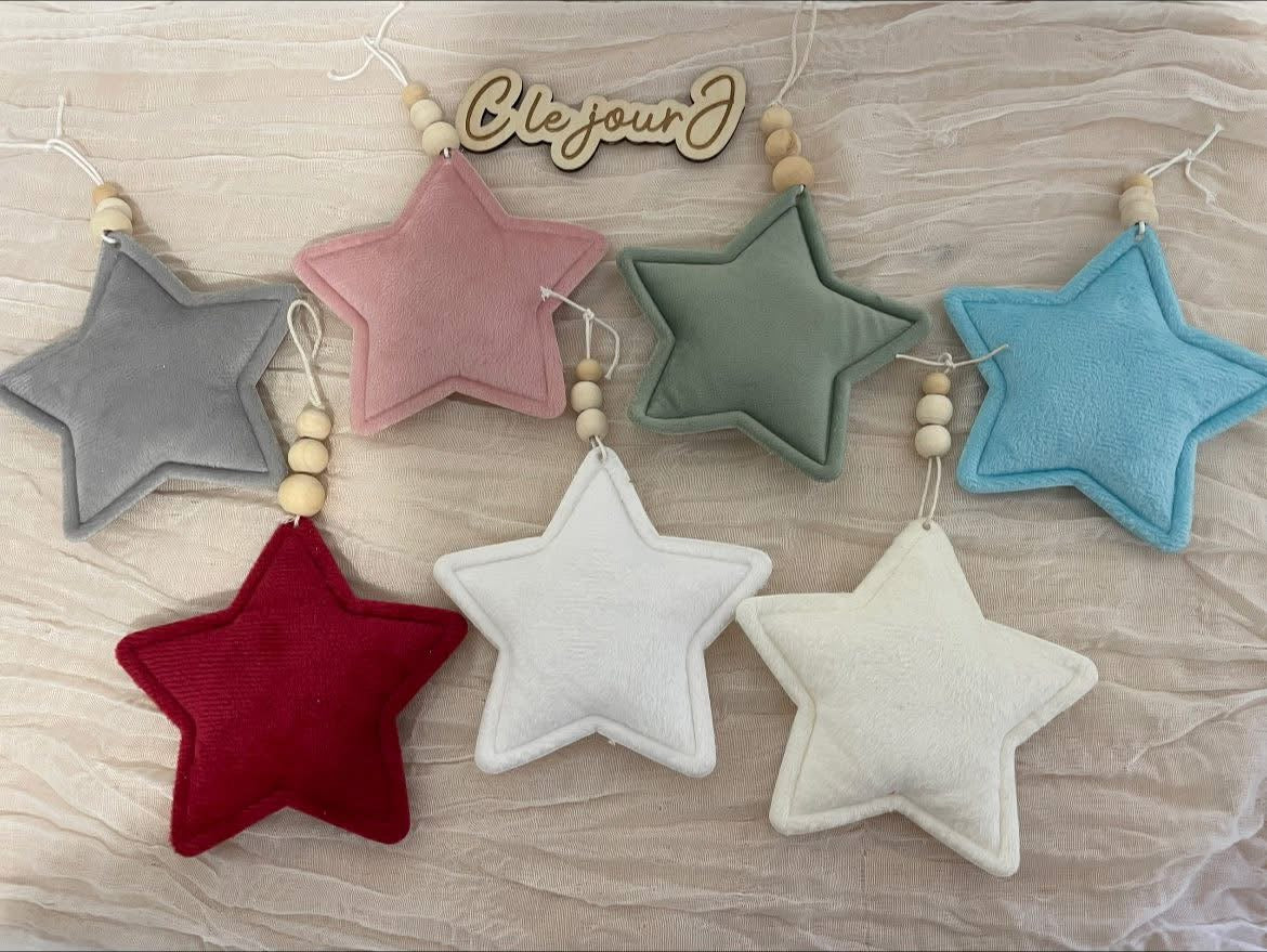 Étoile de Noël en tissus