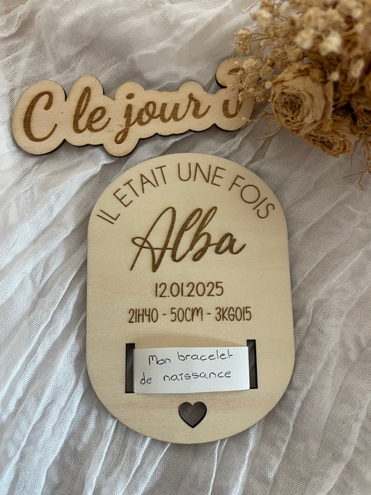 Plaque bracelet «Il était une fois .. »