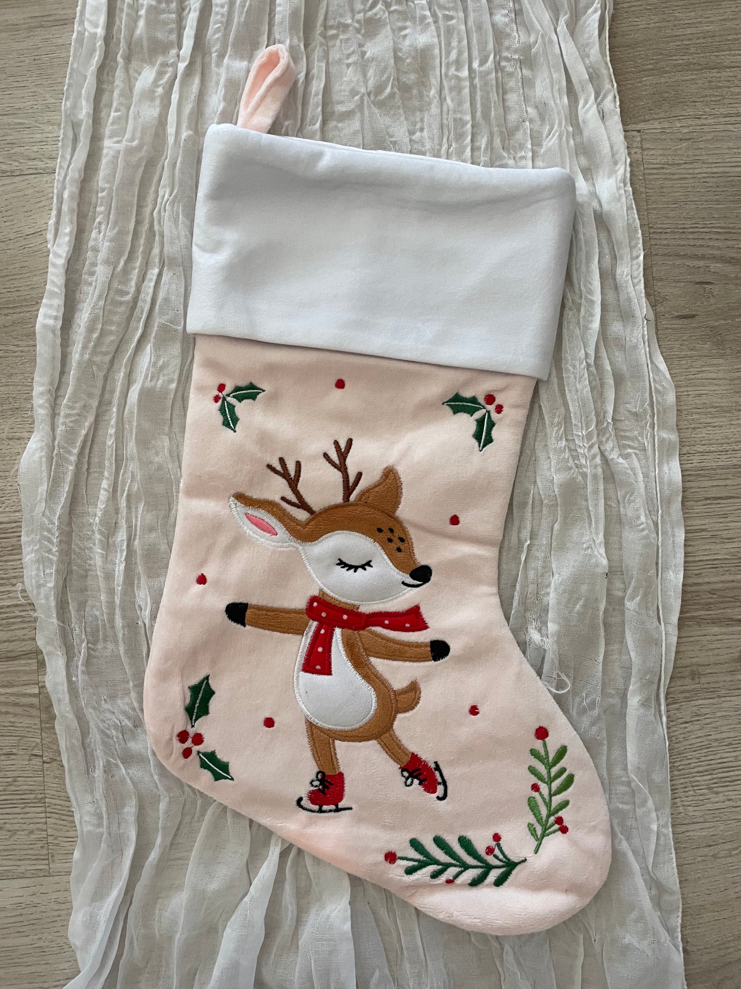 Chaussette de Noël biche