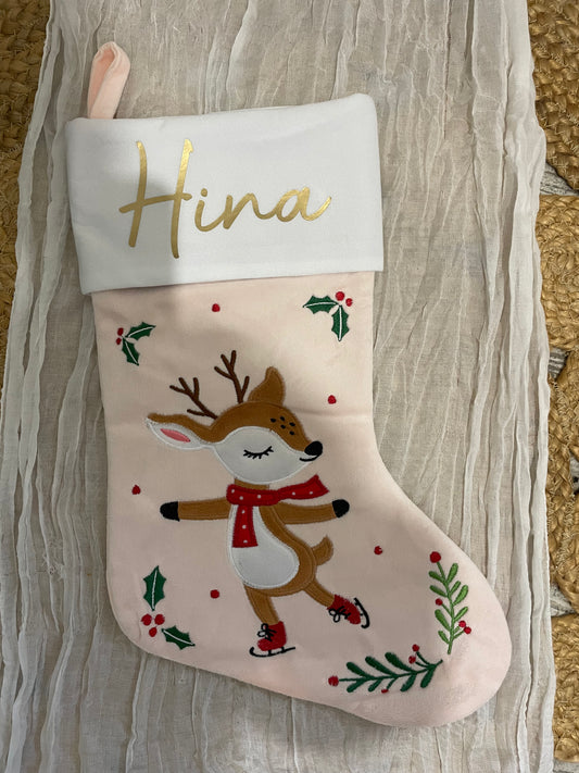 Chaussette de Noël biche
