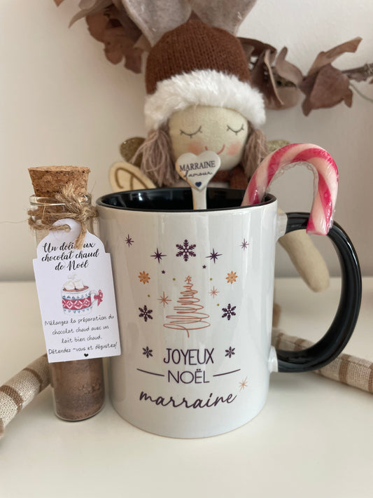 Kit chocolat chaud « modèle sapin doré »